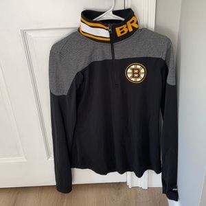 reebok bruins quarter zip